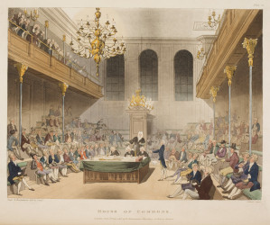 The Microcosm of London - illustration of the House of Commons 1808-1811